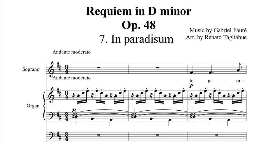 Gabriel Fauré – Requiem, version för orgel och kör