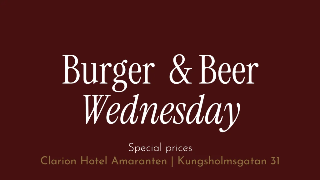 Burger & Beer Wednesday