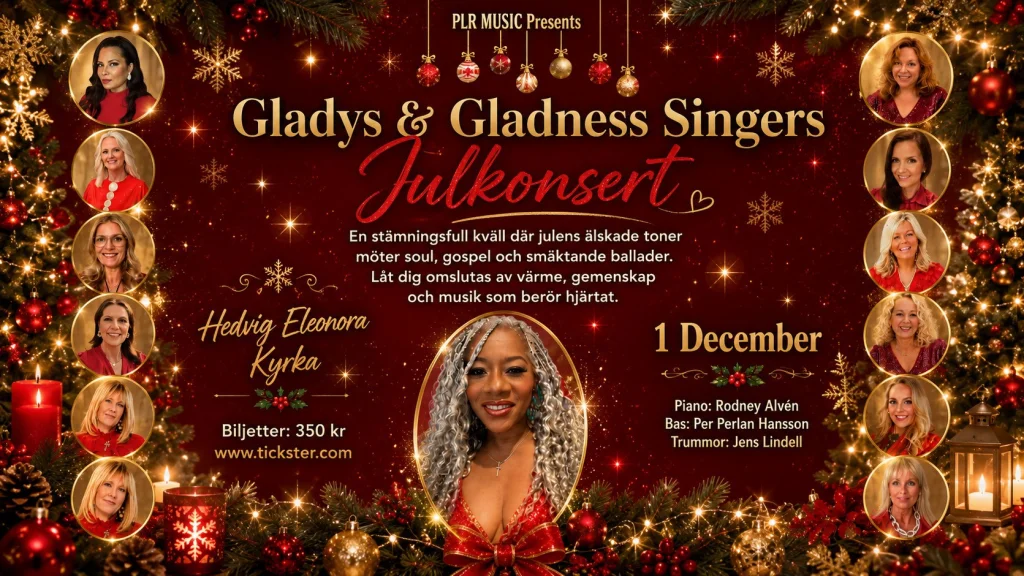Julkonsert med Gladys & Gladness Singers
